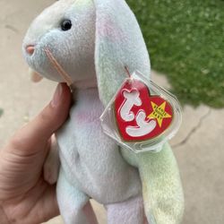 Hippie Beanie Baby 1999 Gen 5 MWMT Style 4218 Rainbow Bunny Rabbit 5-4-98