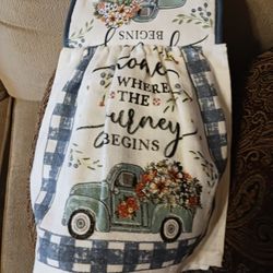 Handmade Dish Towel With Potholder 