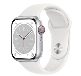 Apple Watch Series 8, 41mm, Starlight (White) Aluminum Case, White Band - LIKE NEW $89 Down✅