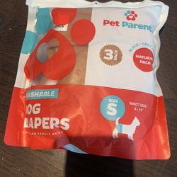 Pet Parents Premium Washable Dog Diapers & Extendrs, (3pack) of Dog Diapers Female & Male Dog Diapers, Doggie Diapers Color: Natural, Size: Small Dog 
