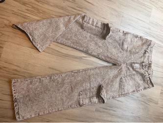 Acid Wash Cargo Jeans