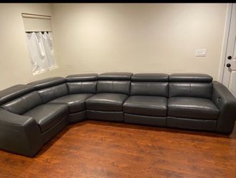 $1200 5 Piece Reclining Leather Sectional
