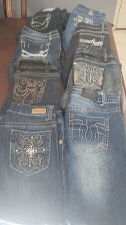 Woman blue jeans