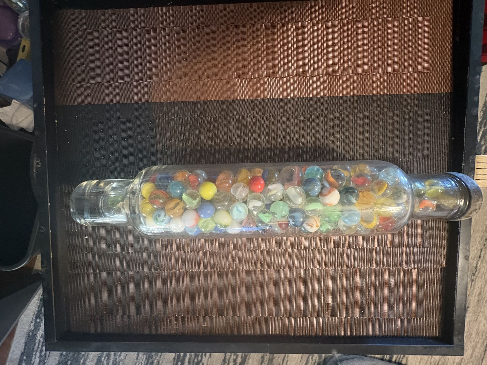 Antique Glass Rolling Pin. 14 Inch