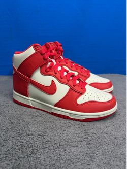 Nike Dunk High Red and White Sneakers
