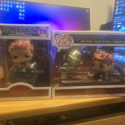 Ryomen Sukuna Funko Pop Delux &Yuji Itadori With Cursed Doll