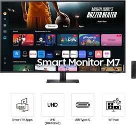 SAMSUNG 43-Inch M7 (M70D) Series 4K UHD Smart Monitor#1950DY2