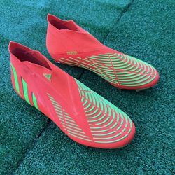 ADIDAS MEN'S PREDATOR EDGE+ FG SOLAR RED/SOLAR GREEN size 12