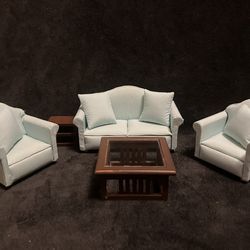 Dollhouse Furniture Mint Green Living Room