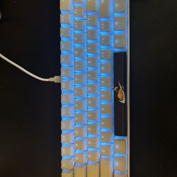RK royal kludge 60% mechanical keyboard with custom Razor Keycaps and Custom painted Space bar 