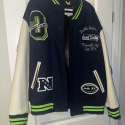Seahawks X Ovo Letterman Jacket Size XXL