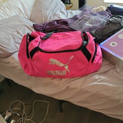 Puma Black And Pink Duffel Bag 