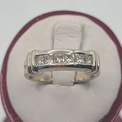 14k White Gold 1.0ctw Wedding Band