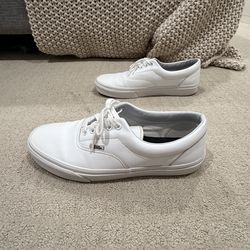 Vans white leather size 9.5