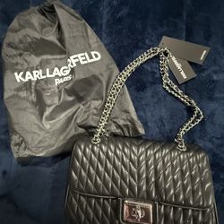 Gorgeous Karla Lagerfeld Leather Handbag! 100% Leather!