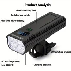 Premium 10000mah Super Bright E-bike Bike Scooter Light New