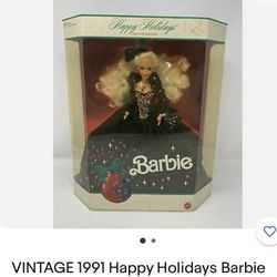 Vintage Holiday Barbie Doll 1991