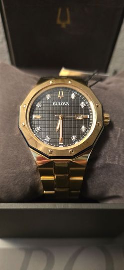 Bulova Classic Black Dial Gold-tone Men's Watch