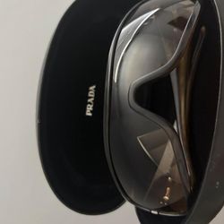 Prada 2006 Vintage Shield Visor Brown Glasses SPRO3H Tortoiseshell Pattern