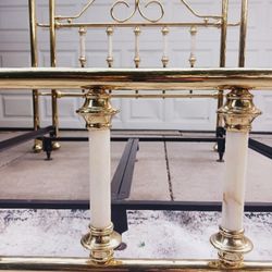 Charming Vintage Brass Metal Queen Bedframe