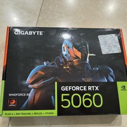 GIGABYTE GeForce RTX 5060 WINDFORCE OC 8G Graphics Card, Cooling System, 8GB 128-bit GDDR7, PCIe 5.0, Manufactured by NVIDIA, DisplayPort & HDMI - Vid