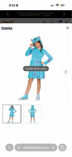 Girls sully costume size medium
