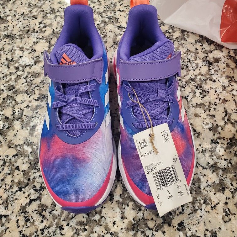 Size 1 1/2 Adidas Girl Shoes