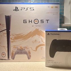 *NEW* Sony PlayStation 5 Ghost of Yotei Gold Limited Edition Bundle 1TB SSD Console + EXTRA DUALSENSE CONTROLLER