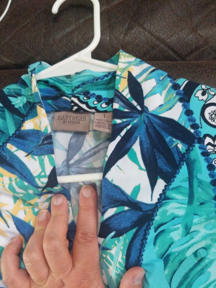 Teal Print Shirt
