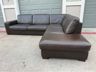 Natuzzi Genuine Leather Sectional Couch