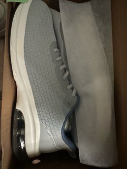 Gray Low-Top Sneaker with Air Cushion Sole
