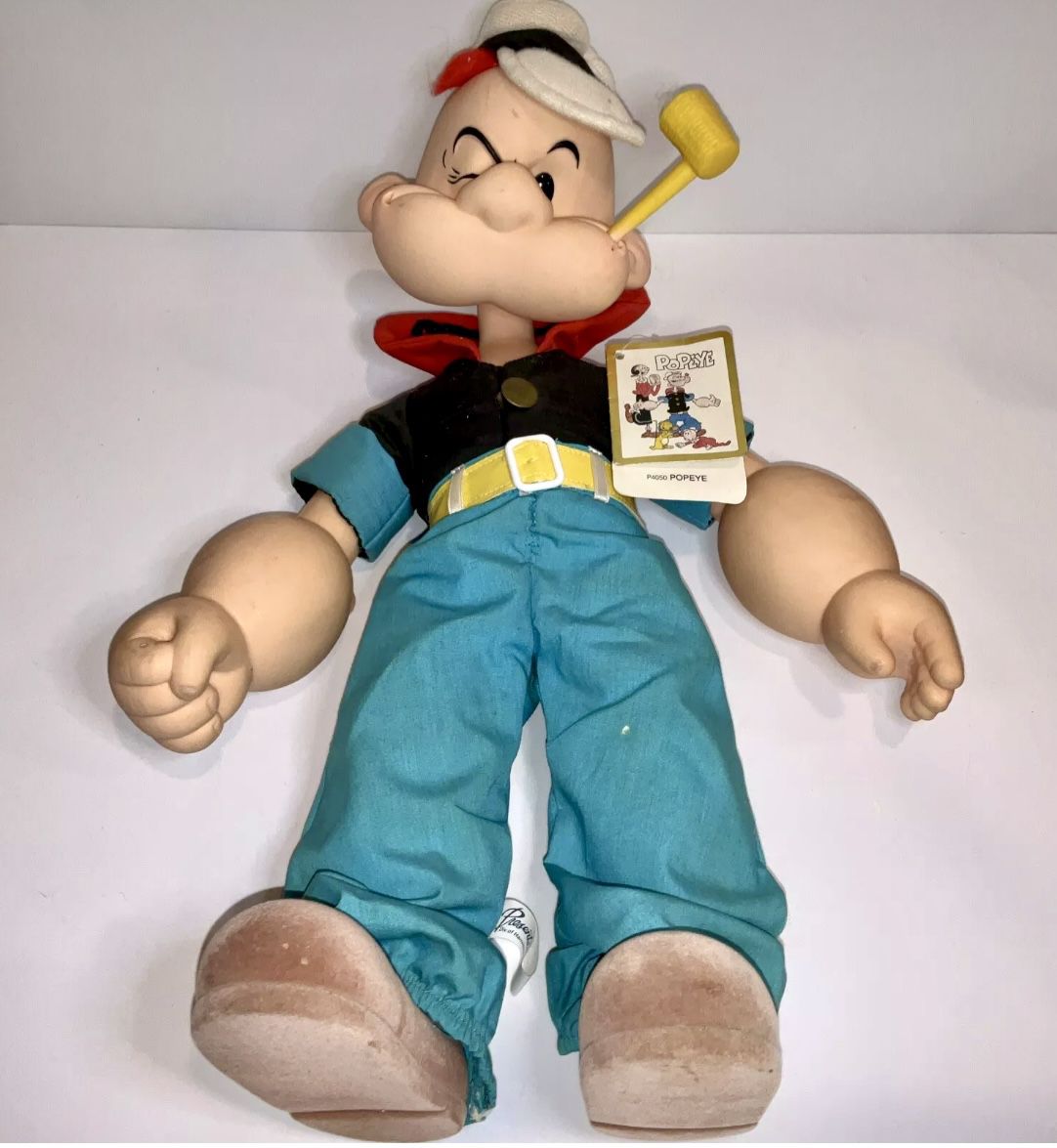 Popeye The Sailor Man 1985 Plush Doll By Presents Tags Stand 16”