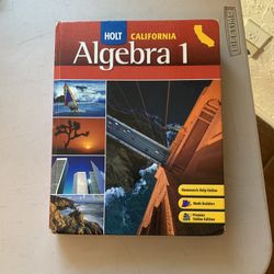 Holt Algebra 1 California Math Text Book -  ISBN-13: (contact info removed)923395, ISBN-10: 00(contact info removed)5