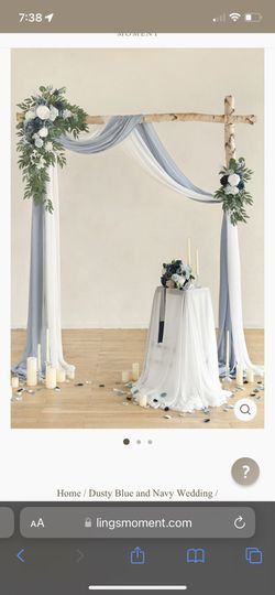 Wedding Arch Flowers With Drapes(Arch Not Included)