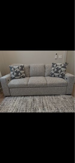 Gray 87” Queen Pop-up sleeper sofa