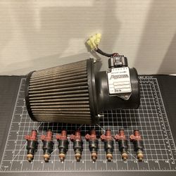 Air intake Mass Air MeterSVO Red Top 30 lb Injectors psi-Ford Mustang Fox Body