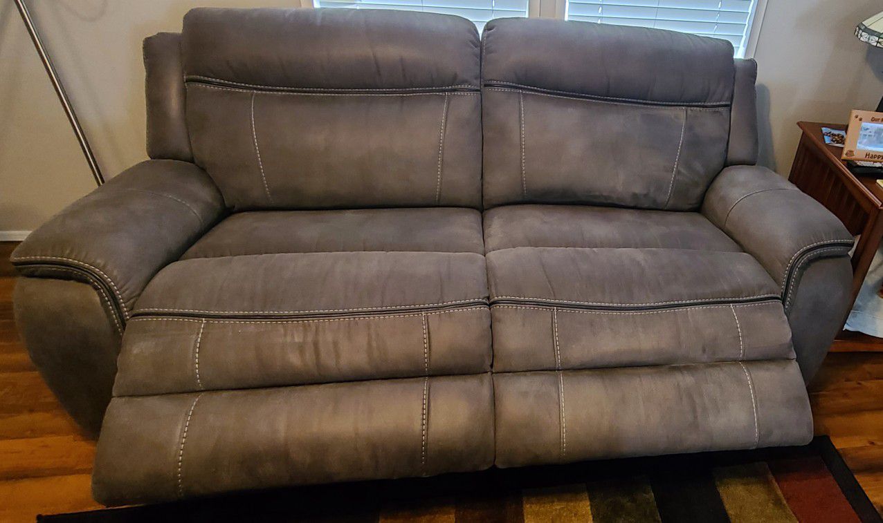 Dual Recliner Sofa Grey