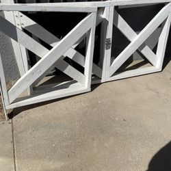 Solid wood left over (2) are connected- 2 can easy assembly or disassemble- 30 inches high / 27.5inches wide - total of 4   