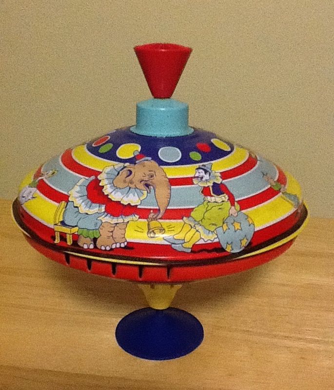 Schilling Collectable Childs Metal Toy Top-Circus