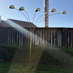 Vintage 1980’s Standing Brass 5 Arc Spider Floor Lamp, 