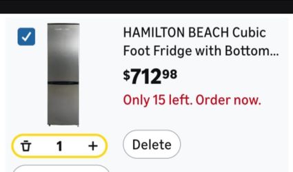 Hamilton refrigerator w/ bottom freezer