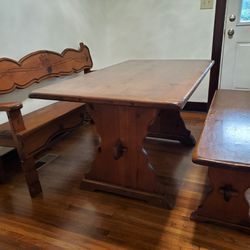 Solid Wood Table And Chairs 