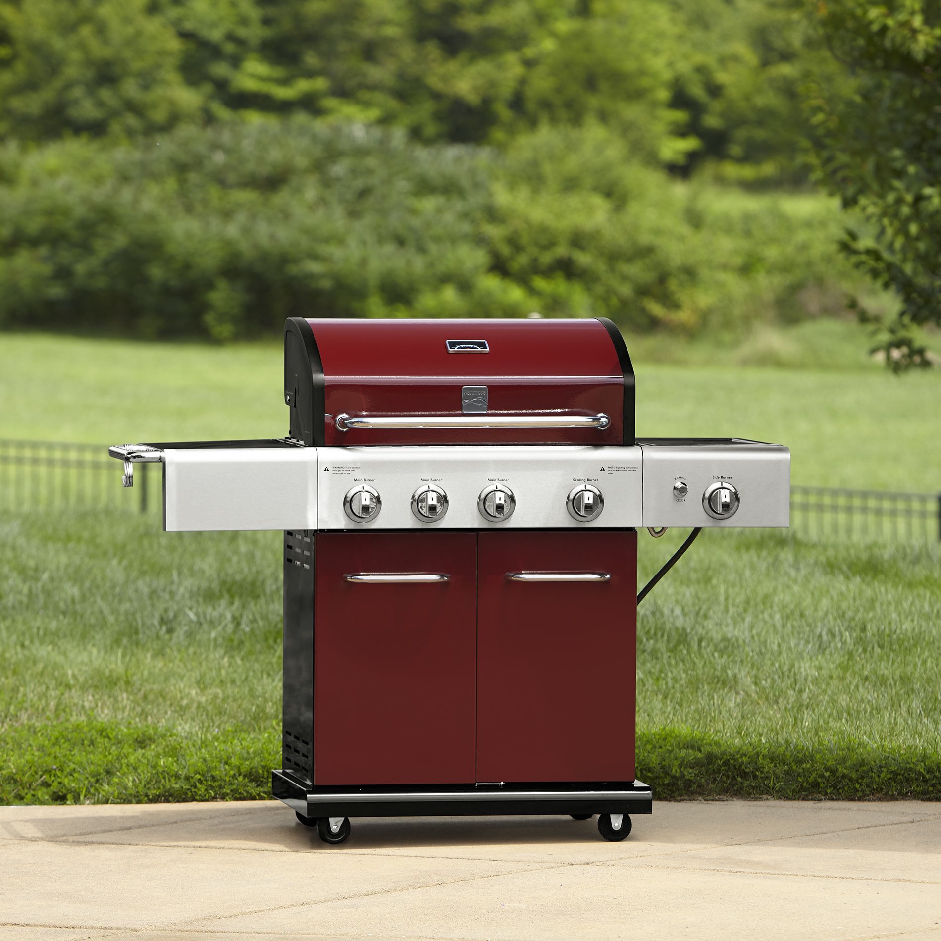 Kenmore 4 burner gas grill with searing side burner
