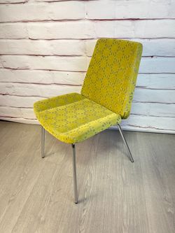 Avocado Green Velvet MCM Style Chair