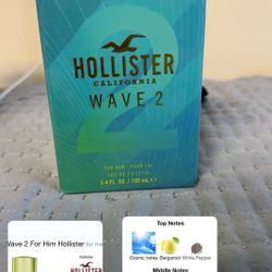 Hollister Wave 2 Cologne for Men – 3.4 oz Eau de Toilette 