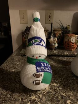 New Handmade Seattle Seahawks Snowman