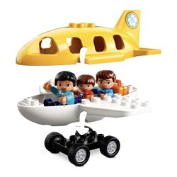 Bundle Lego Duplo Airport #10871, Police Motorcycle# 10967, And Green Build Plate #10980