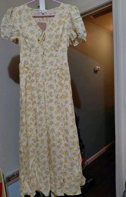 Yellow floral dress