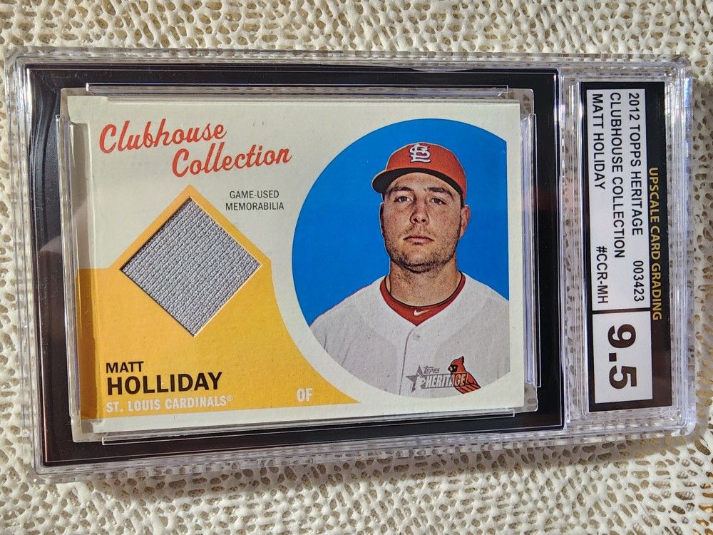 2012 Topps Heritage Ccr mhMatt Holliday ClubhouseCollection Relics UCG 9.5 !