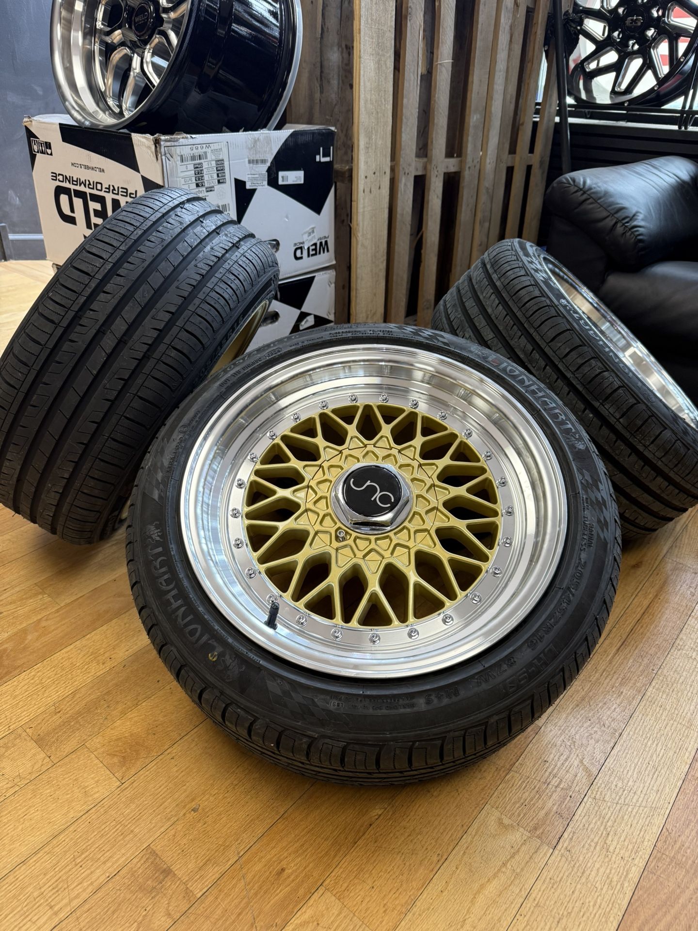 Jnc Bbs Style For 4 & 5 Lug Vehicles 15”-18” Financing Payment Plans Available